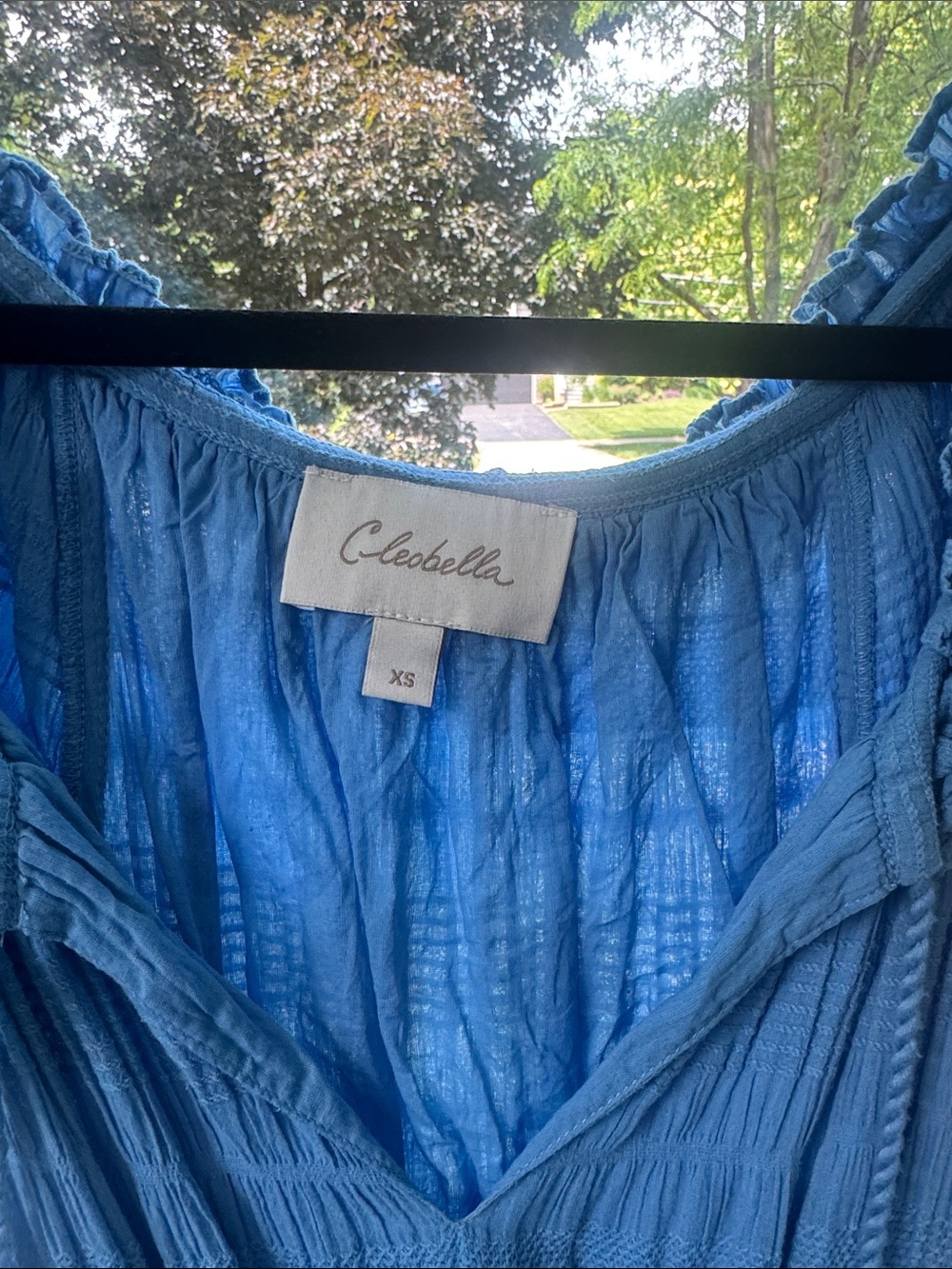 Cleobella Sky Blue Ruffled Maxi Dress - Picture 2 of 3